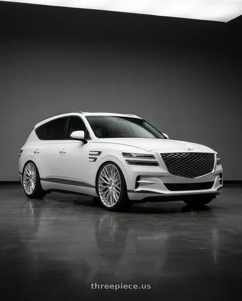 2027 Genesis GV80 with AL13 FR100 5x114.3 22x10 +35 Diamond Silver wheels