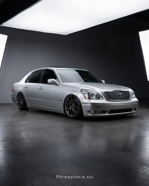 2004 Lexus LS430 with Volk Racing G025 5x114.3 20x9.5 +40 MATTE GUNBLACK / DC wheels