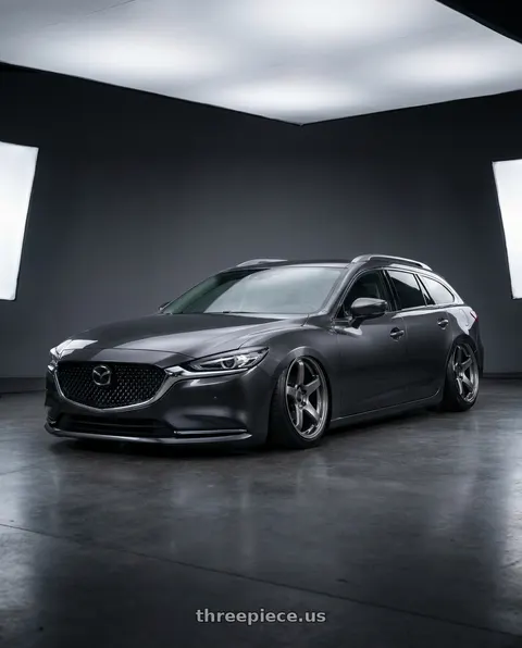 2019 Mazda 6 with Enkei PF05 5x114.3 18x8.5+38 Dark Silver wheels