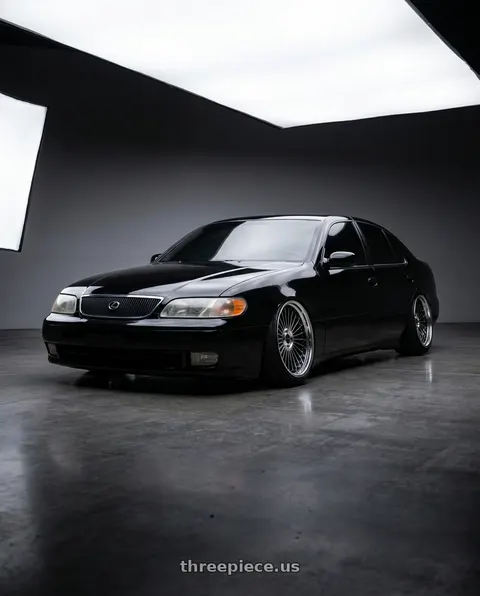 1993 Lexus GS300 with Work Emitz Black Polish 5x114.3 19x11.0 +38 wheels