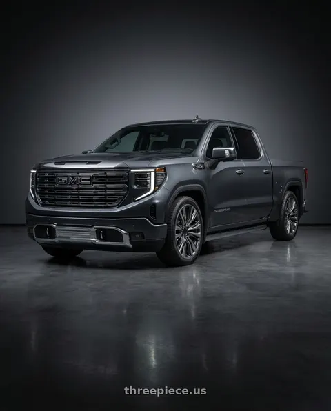 2025 GMC Sierra 1500 with OE Wheels CA93 6x139.7 20x9+28 Gunmetal wheels