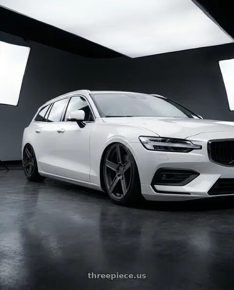 2025 Volvo V60 with TSW ASCENT 5X120 17X8 +35 MATTE GUNMETAL W/ GLOSS BLACK FACE wheels