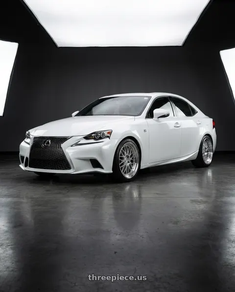 2016 LEXUS IS with Aodhan AH02 5x114.3 19x9.5+22 Silver w/ Machined Lip wheels