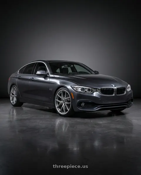 2019 BMW 430i Gran Coupe with BBS CI-R 5x120 19x9.5 +25 Platinum Silver Polished Rim Protector wheels
