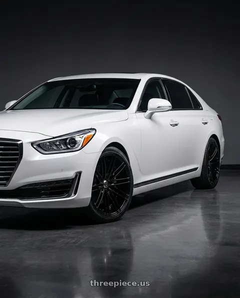 2018 Genesis G90 Ultimate with MARQUEE WHEELS M3246 5x114.3 20x9+35 GLOSS BLACK wheels