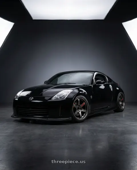 2006 Nissan 350Z with Volk Racing TE37 Saga SL 5x114.3 18x9.5+22 Pressed Graphite wheels