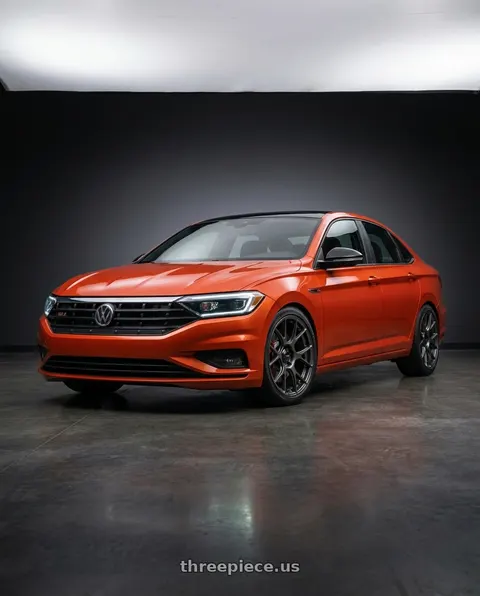 2023 Volkswagen Jetta with Konig Ampliform 5x112 18x8.5+43 Dark Metallic Graphite wheels