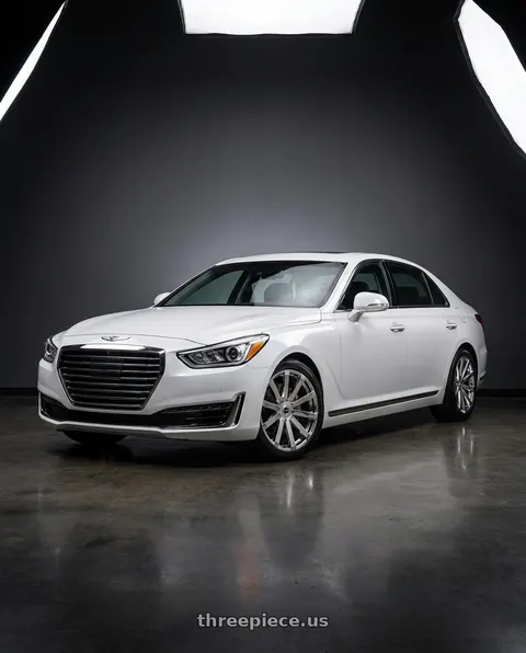 2018 Genesis G90 Ultimate with Strada Gabbia 5x114.3/5x120 20x8.5 +35 Chrome wheels