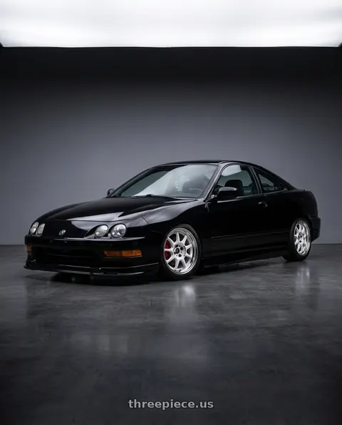 1998 Acura Integra GS-R with Work Emotion Rs11 2p 4x100 16x6 38 white wheels