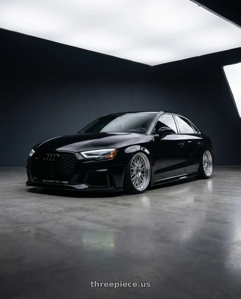 2017 Audi RS3 with Work Vs-Xx 5x112 20x11+30 T Disk Light Grey Silver wheels