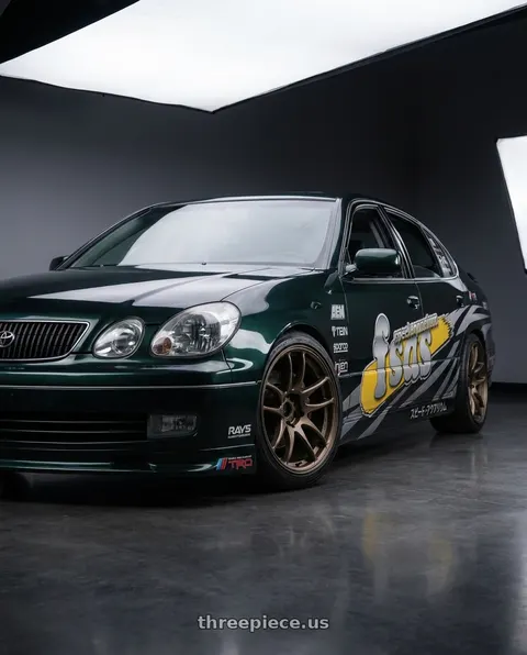 1998 toyota aristo with Work Emotion Cr Kiwami 5x114.3 18x9.5 +38 Matte Bronze wheels