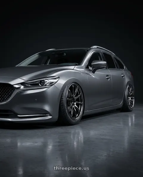 2019 Mazda 6 with Advan Racing RSIII 5x114.3 19x8.0 +45 BLACK CHROME wheels