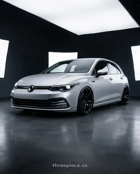 2024 Volkswagen Golf R with Advan RGIII 5x112 19x8.5+45 Gloss Black wheels