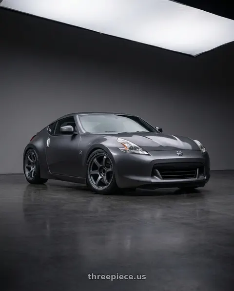 2009 Nissan 370Z with Gram Lights 57DR 5x114.3 18x10.5+12 Gunblue II wheels