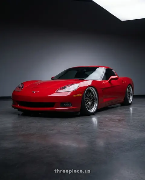 2005 Chevrolet Corvette with Work Vs-Xv 5x120.65 20x9.5+53 O Disk Matte Dark Gunmetal wheels