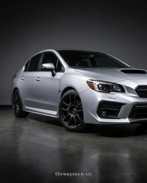 2018 Subaru WRX with Work Emotion Cr Kiwami 5x100 18x8.5 +47 Matte Black wheels