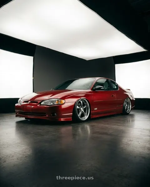 2004 Chevrolet Monte Carlo SS with Work Wheels VS-KF 5X114.3 19x7.5+34 Brilliant Silver Black A Disk FULL REVERSE wheels