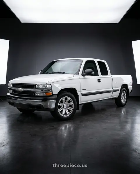 2000 chevy silverado 3 door with OE Wheels CV93 6x139.7 20x8.5+31 Chrome wheels