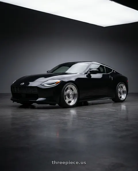 2024 Nissan Z Sport with American Racing Vintage RALLY 5x120.65 18x8 +19 Two-piece Polished wheels