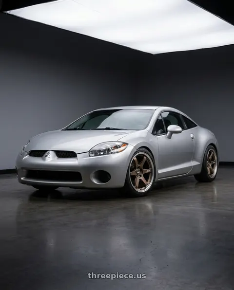2010 Mitsubishi Eclipse with ESR Wheels APEX SERIES AP6 5x114.3 18x10.5 +22 Matte Bronze wheels