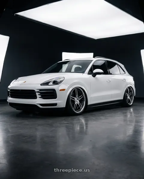 2019 Porsche Cayenne with DURANDAL DD5.2 BLACK POLISHED 5x100 18x9.5 +61MM wheels