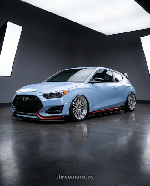 2020 Hyundai Veloster N with Work Vs-Xx 5x114.3 18x9-34 T Disk Light Grey Silver wheels
