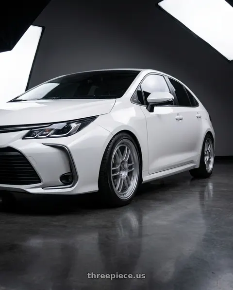 2022 Toyota Corolla with Enkei RPF1 5x100 18x8+45 Silver wheels