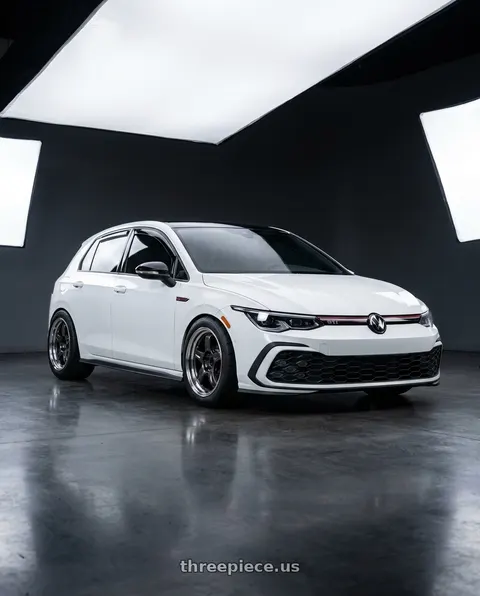 2023 Volkswagen GTI with Volk Racing 21C 5x112 18x10.5 +30 DARK GUNMETAL / RIM DC wheels
