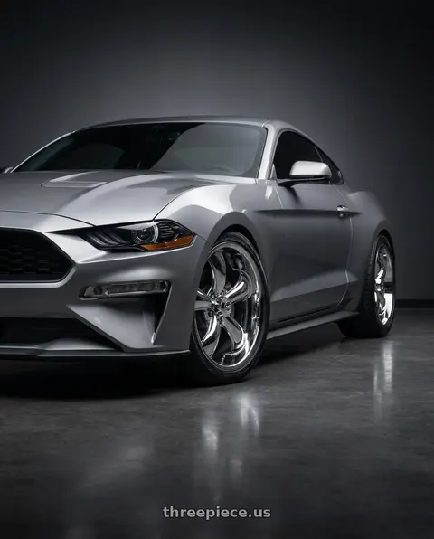 2021 Ford Mustang GT with Vision American-Muscle 142 Legend 5x114.3 20x8.5+20 Chrome wheels