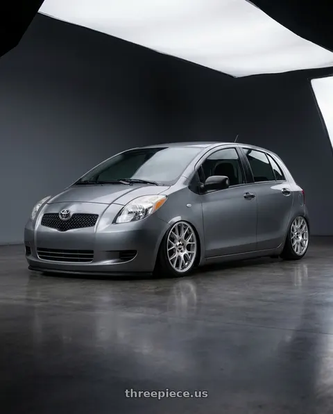 2007 Toyota Yaris with BBS CH-R 5x112 18x8.5 +38 Brilliant Silver Polished Rim Protector wheels
