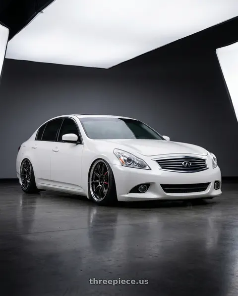 2012 INFINITI G37 with Work Zr10 2P 5x114.3 18x10.0 +38 Glim Black wheels