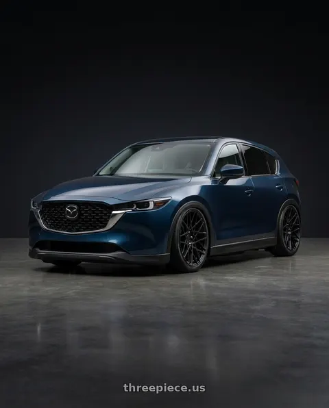 2025 Mazda CX-5 with Rotiform 1PC R112 BLQ 5X114.3 19X8.5 +38 MATTE BLACK wheels
