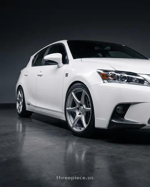 2015 Lexus CT200h F Sport with Kansei K11S Tandem 5x114.3 18x9 12 Hyper Silver wheels