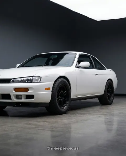 1996 Nissan 240SX with Enkei RPF1 4x100 14x7+19 Matte Black wheels