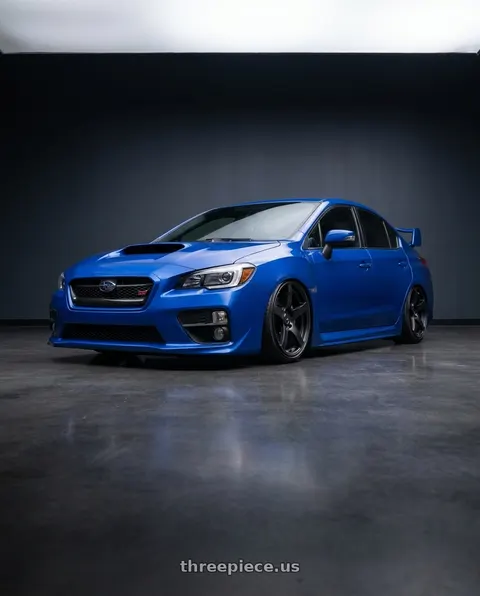 2013 Subaru WRX STI with Ssr Gtv01 5x114.3 18x8+35  FLAT BLACK wheels