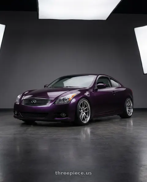 2011 INFINITI G37 with Work Emotion Cr 3P 5x100 18x9.5+20 R Disk Burning Silver wheels