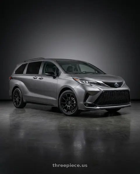 2026 Toyota Sienna XSE with Ssr Gtv02 5x114.3 18x8.5+40  FLAT BLACK wheels