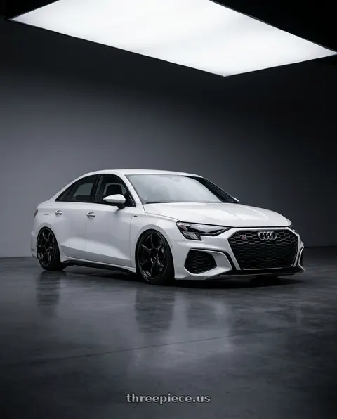 2024 Audi S3 with Advan RGIII 5x112 19x8.5+45 Gloss Black wheels