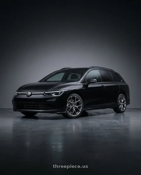 2023 volkswagen golf variant r-line with BBS SR 5x112 18x8.0+45 Satin Himalaya Grey wheels