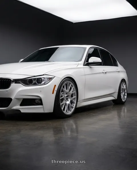 2013 BMW 335i xDrive with BBS CH-R 5x120 19x9.5 +35 Brilliant Silver Polished Rim Protector wheels