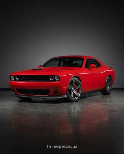 2017 Dodge Challenger with OE Wheels DG22 5x115 20x9.5+18 Satin Gunmetal wheels