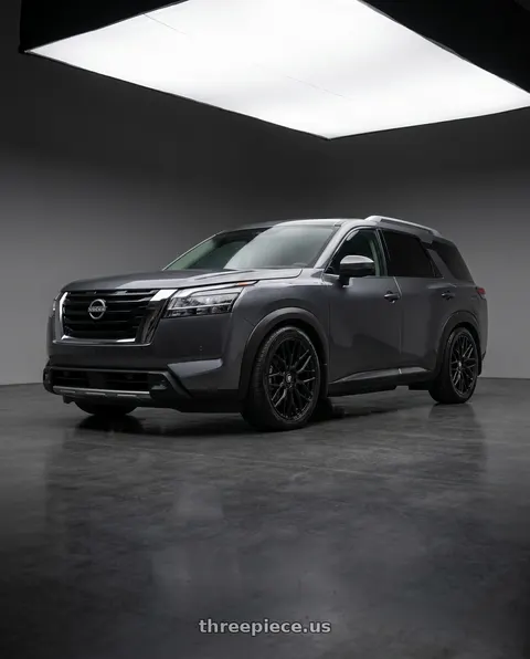 2025 Nissan Pathfinder with TOUREN TR76 3276 5x114.3 18x8 +35 GLOSS BLACK wheels