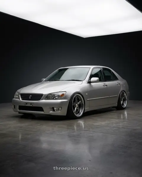 2001 Toyota altezza cruizhang with Work Wheels VS-KF 5X114.3 19x7.5+34 Brilliant Silver Black A Disk FULL REVERSE wheels