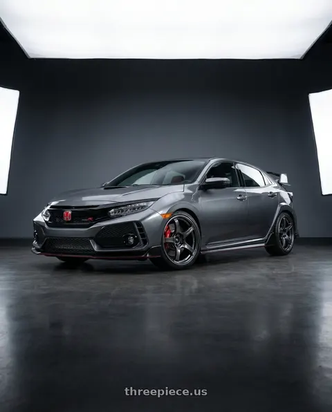 2019 Honda Civic with Advan Racing TC4 5x120 18x9.5 +45 RACING GUNMETALLIC & RING wheels
