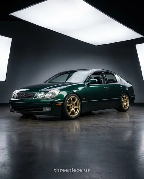 1998 toyota aristo with Advan RGIII 5x114.3 18x8.5+31 Gold wheels