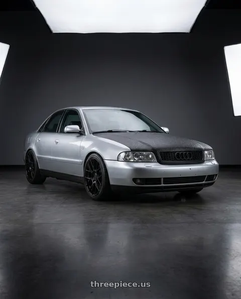 1999 Audi A4 Quattro with Motegi MR147 CM7 5X112 17X8 +38 SATIN BLACK wheels