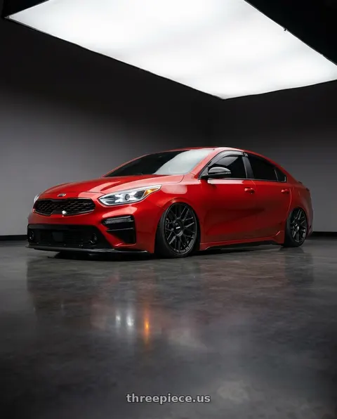 2020 Kia Forte GT with Rotiform RC204 PHX 5X120 20x10 +40 MATTE BLACK wheels