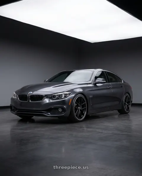 2019 BMW 430i Gran Coupe with BBS CI-R 5x120 19x9.5 +40 Satin Black Polished Rim Protector wheels