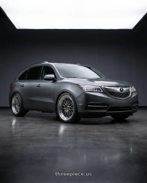 2014 Acura MDX with Work Vs-Xv 5x114.3 19x9+40 A Disk Brilliant Silver Black wheels