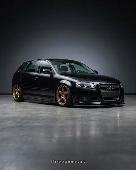 2012 Audi A3 with Gram Lights 57CR 5x112 19x9.5+25 Bronze II wheels